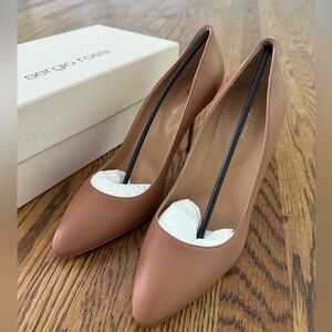 Sergio Rossi tan leather pumps